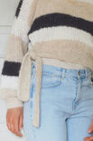 Lana Grossa PULL AVEC DES LIENS Natural Alpaca Lungo