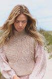 Lana Grossa PULL EN MOTIF TORSADÉ Natural Alpaca Pelo
