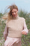 Lana Grossa PULL EN MOTIF TORSADÉ Natural Alpaca Pelo