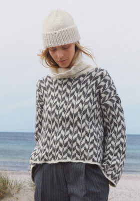 PULL EN MOTIF JACQUARD Natural Alpaca Pelo de Lana Grossa
