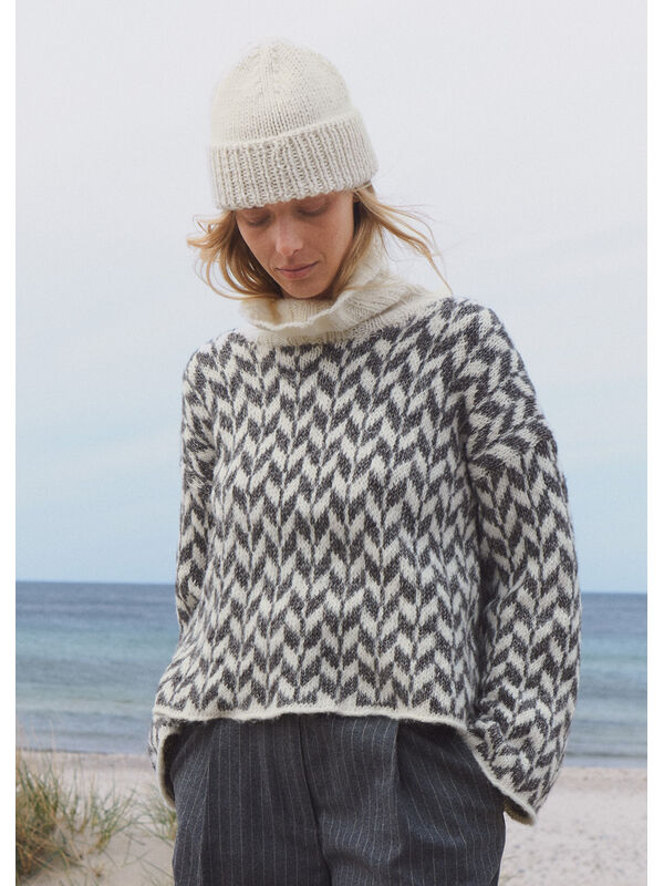 Lana Grossa PULL EN MOTIF JACQUARD Natural Alpaca Pelo
