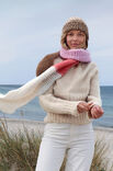 Lana Grossa CHÂLE À LARGES RAYURES Natural Alpaca Lungo