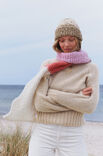 Lana Grossa CHÂLE À LARGES RAYURES Natural Alpaca Lungo