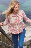 Lana Grossa PULL AVEC UNE BASQUE Natural Alpaca Pelo