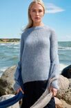 Lana Grossa ÉCHARPE TRICOTÉE À LA DIAGONALE Natural Superkid Tweed