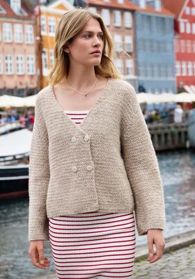 GILET EN MOTIF ROTIN Natural Alpaca Pelo de Lana Grossa