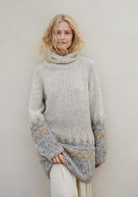 PULL RAGLAN Natural Alpaca Pelo & Orsetto de Lana Grossa