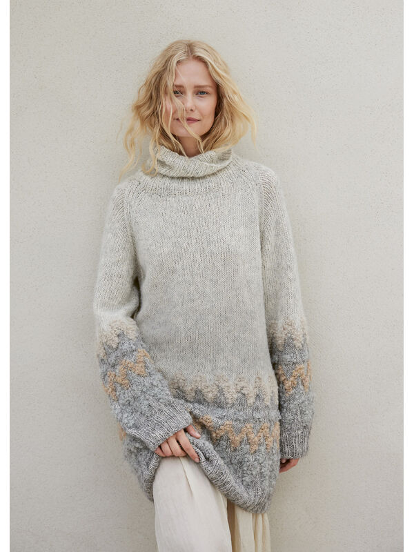 Lana Grossa PULL RAGLAN Natural Alpaca Pelo & Orsetto