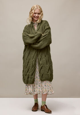 CARDIGAN SURDIMENSIONNÉ Mohair di Gio de Lana Grossa