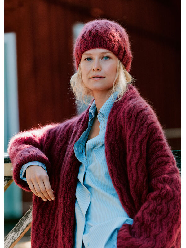 Lana Grossa BONNET À TORSADES Mohair di Gio