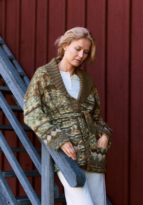 VESTE À COL CHÂLE Landlust Naturwolle & Landlust Naturwolle Print de Lana Grossa