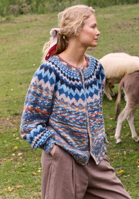 VESTE À EMPIÈCEMENT CIRCULAIRE Landlust Naturwolle & Landlust Naturwolle Print de Lana Grossa