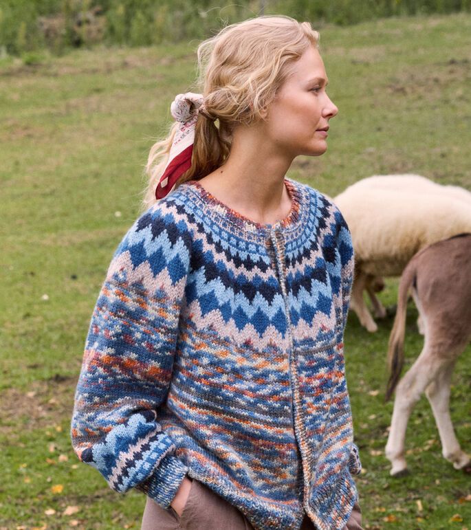 Lana Grossa VESTE À EMPIÈCEMENT CIRCULAIRE Landlust Naturwolle & Landlust Naturwolle Print
