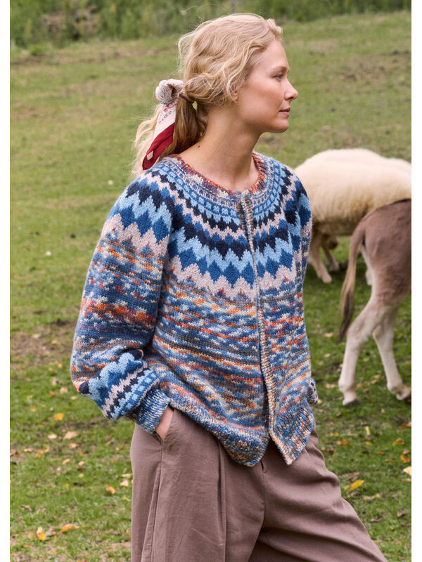 Lana Grossa VESTE À EMPIÈCEMENT CIRCULAIRE Landlust Naturwolle & Landlust Naturwolle Print