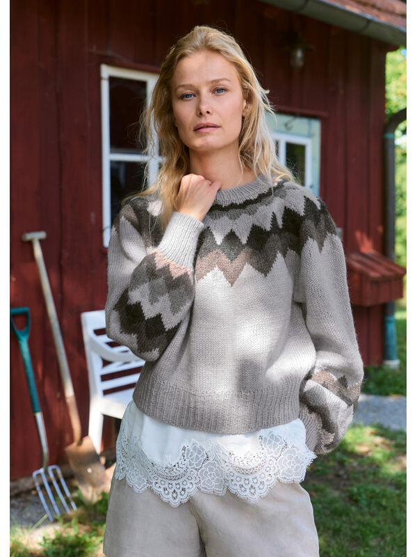 Lana Grossa PULL À EMPIÈCEMENT RONDE Landlust Naturwolle