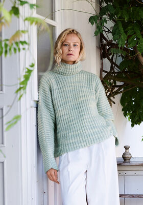 PULL KIMONO Pelo Cashmere de Lana Grossa