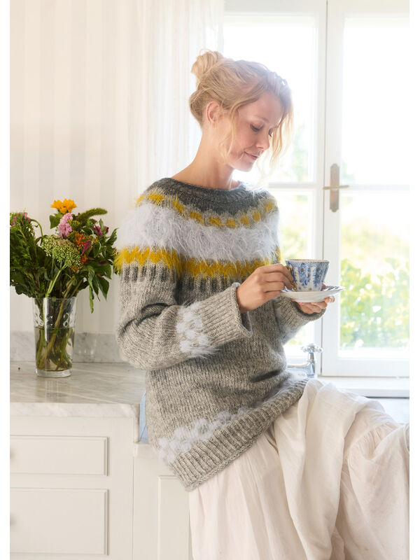 Lana Grossa PULL À EMPIÈCEMENT CIRCULAIRE Natural Alpaca Pelo & Basta