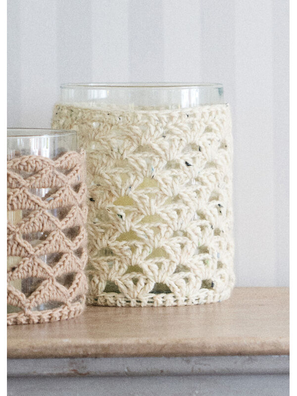 Lana Grossa HOUSSE POUR PHOTOPHORE Cool Wool Superbig & Natural Superkid Tweed