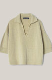 Lana Grossa POLO EN JERSEY ENDROIT AVEC DE DOUBLES BORDURES Ecopuno