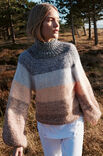 Lana Grossa PULL RAGLAN À LARGES RAYURES Ecopuno & Setasuri