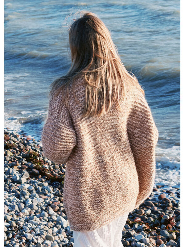 Lana Grossa CARDIGAN EN POINT MOUSSE ENDROIT Alpaca Pelo