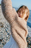 Lana Grossa CARDIGAN EN POINT MOUSSE ENDROIT Alpaca Pelo
