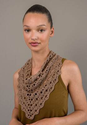 CHÂLE AU CROCHET Solo Lino de Lana Grossa