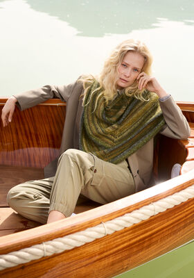 FOULARD TRIANGULAIRE Colorissimo, Silkhair & Glamour de Lana Grossa