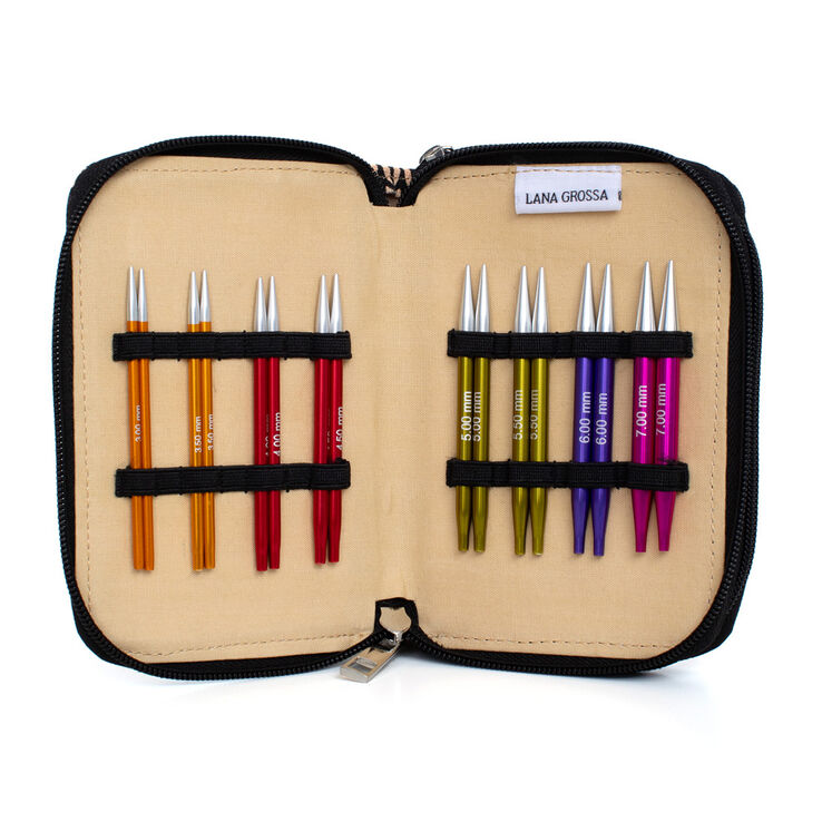 Lana Grossa Set d'aiguilles (courte) Aluminium Rainbow
