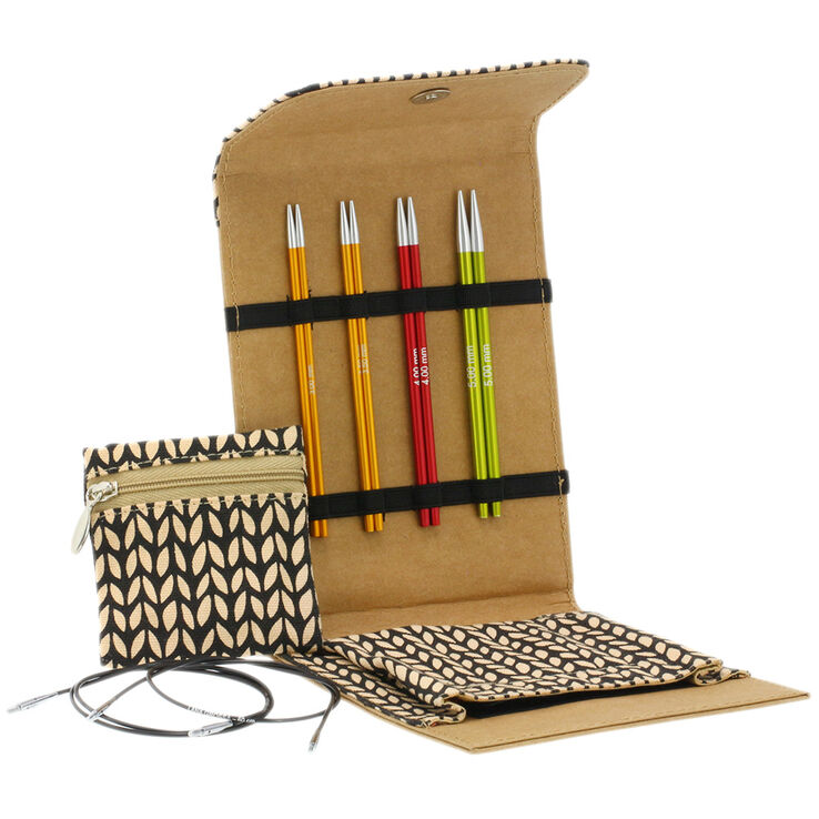 Lana Grossa Set d'aiguille Aluminium Rainbow petit (brun)