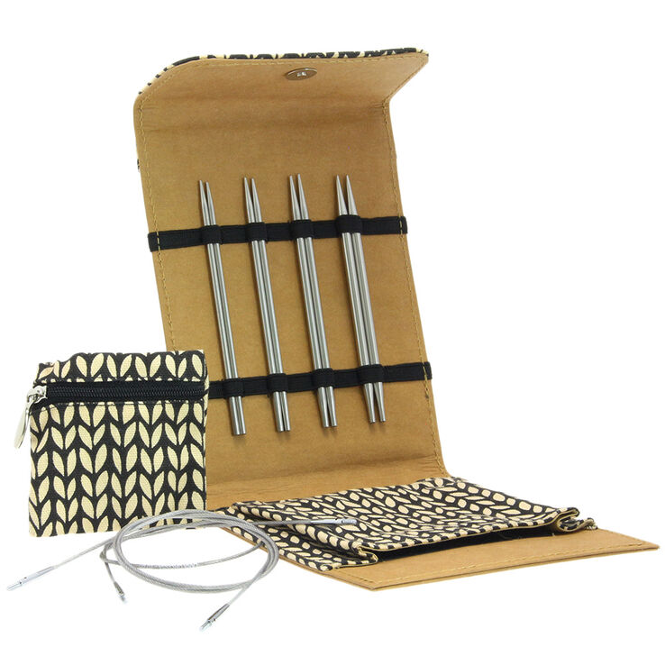Lana Grossa Set d'aiguille acier inoxydable petit (brun)