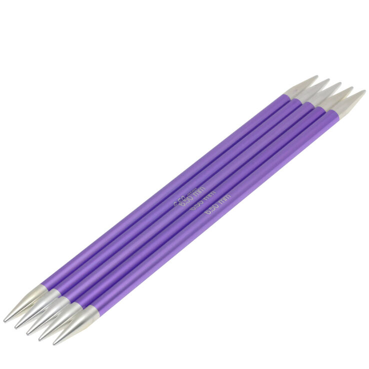 Lana Grossa Jeu d'aiguilles aluminium Rainbow N° 6,5/20cm