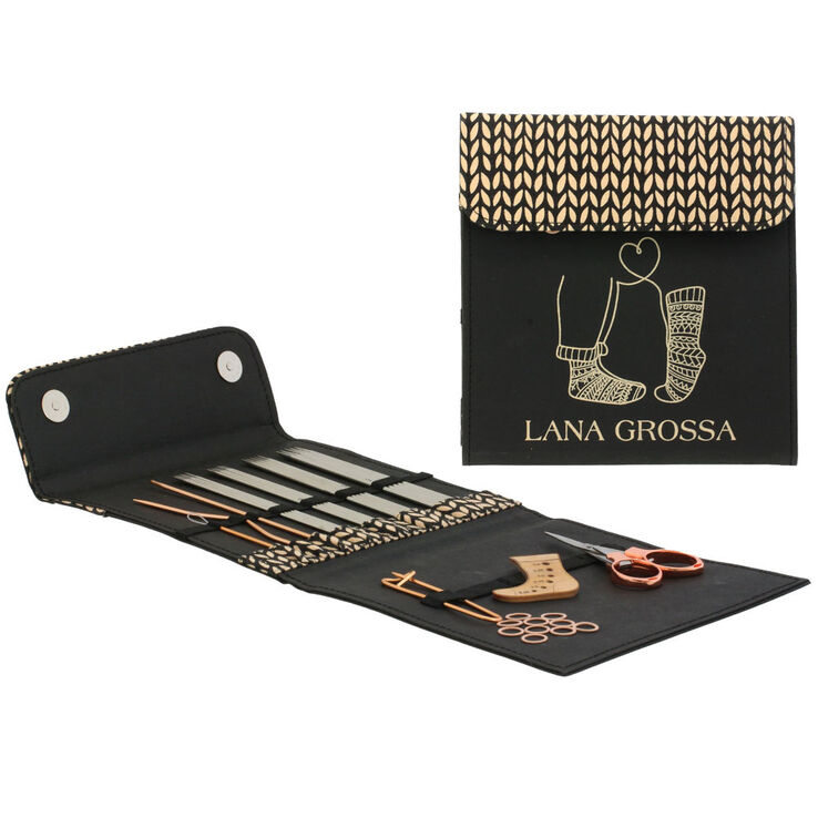 Lana Grossa Set tricot chaussettes acier inoxydable par Tanja Steinbach