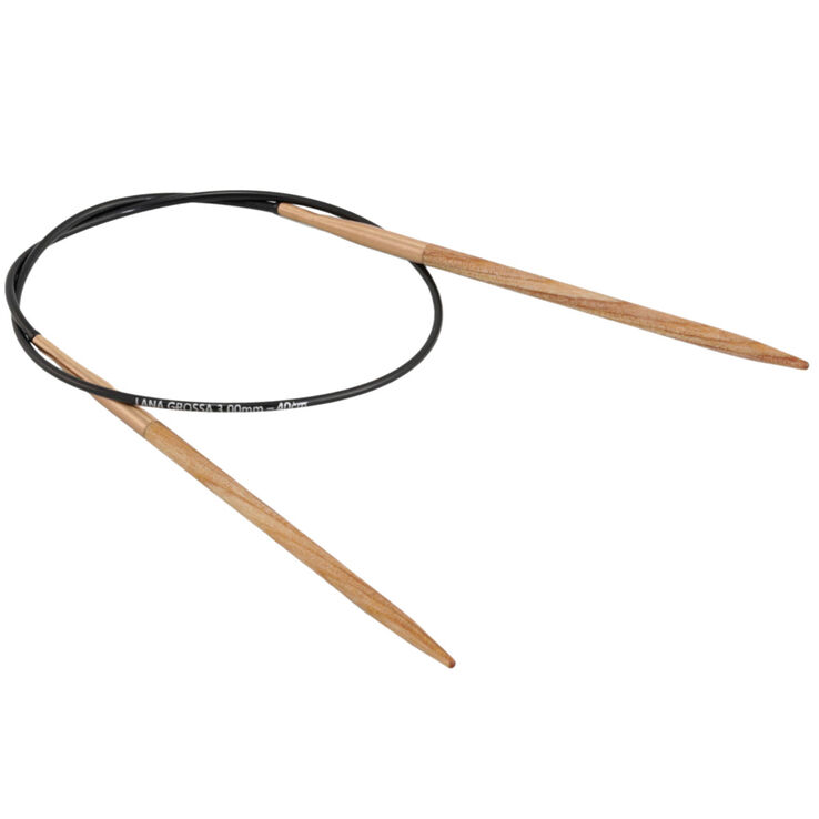 Lana Grossa Aiguille circulaire design en bois Signal N° 3/40cm