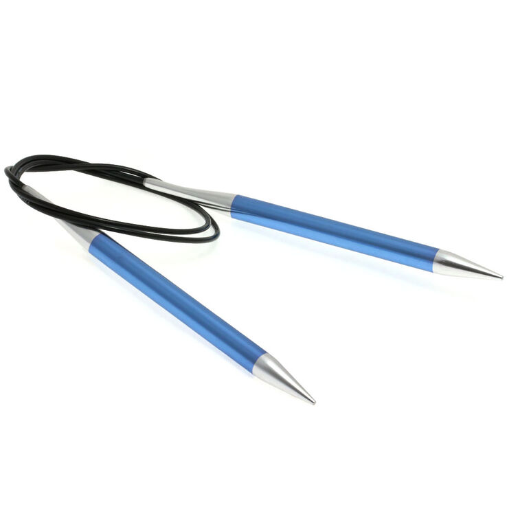Lana Grossa Aiguille circulaire aluminium Rainbow N° 9,0/80cm