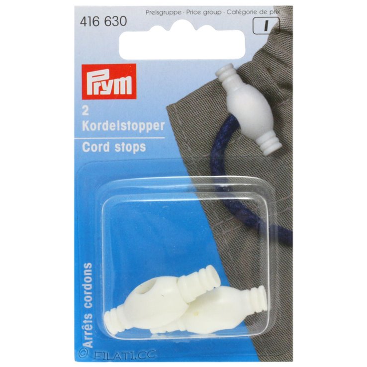 Arrêt cordon 416630/3cm | 630-blanc/blanc