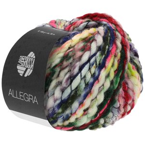 Lana Grossa ALLEGRA | 02-rose vif/vert jaune/violet/pétrole/gris clair