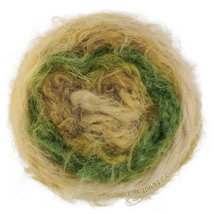 Lana Grossa BASTA MISTA | 102-jaune pastel/moutarde/beau vert Tilleul/pomme verte