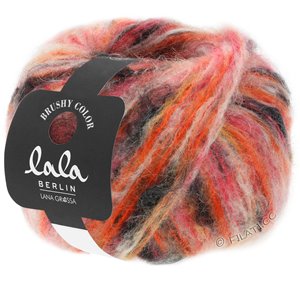 Lana Grossa BRUSHY Uni/Print (lala BERLIN) | 101-rose/orange/corail/rouge vin/brun noir