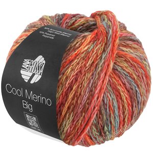 Lana Grossa COOL MERINO Big Color | 402-gris vert/rouge/jaune/menthe/brun/bois de rose