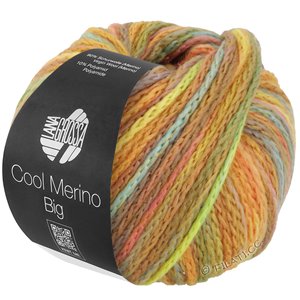 Lana Grossa COOL MERINO Big Color | 403-jaune doré/ocre/beau vert Tilleul/saumon/kaki