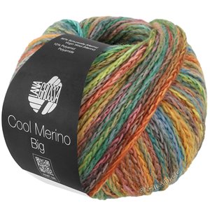 Lana Grossa COOL MERINO Big Color | 404-caramel/jade/pétrole/ocre/olive/rose/brun foncé