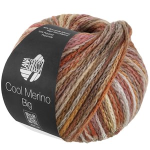 Lana Grossa COOL MERINO Big Color | 406-nougat/beige/taupe/cognac/bois de rose/gris argent/brun gris/vieux rose