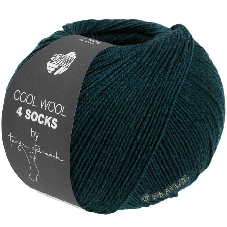 Lana Grossa COOL WOOL 4 SOCKS | 7701-vert foncé