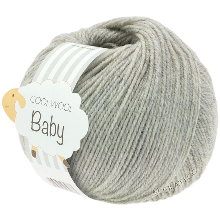 Lana Grossa COOL WOOL Baby 25g | 206-gris clair chiné