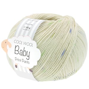 Lana Grossa COOL WOOL Baby Uni/Print 50g | 365-crème/olive clair/vert tendre/gris bleu