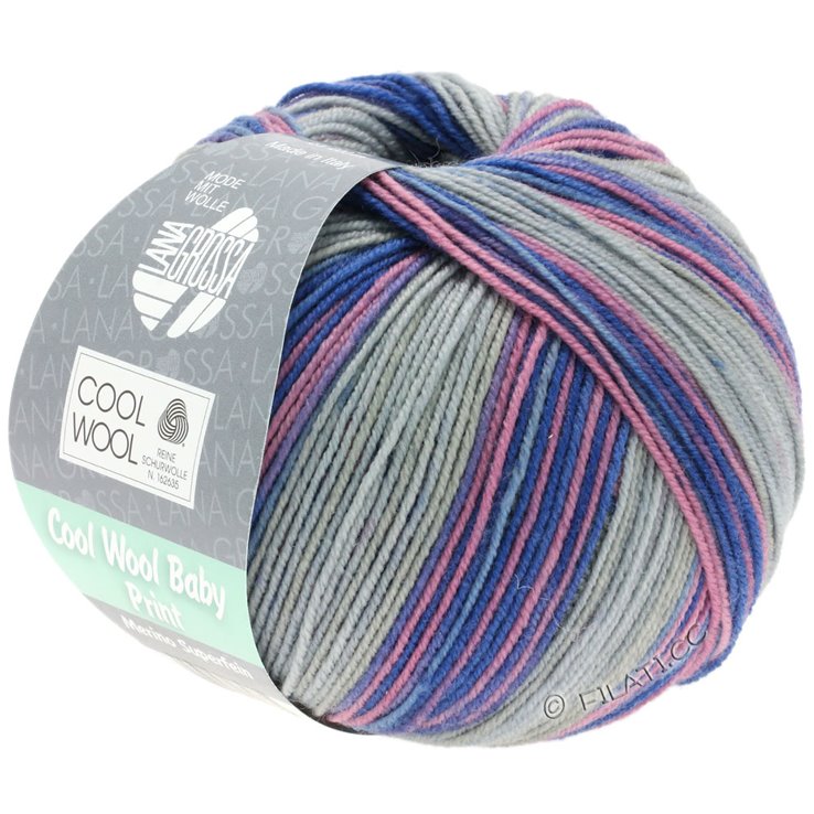 Lana Grossa COOL WOOL Baby Dégradé | 401-gris/rose/lilas