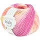 Lana Grossa COOL WOOL Baby Dégradé | 523-crème/vanille/orange clair/rose vif clair