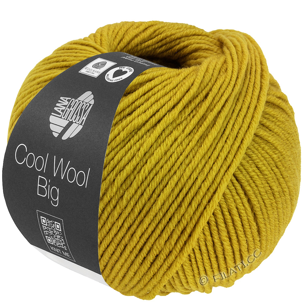 Lana Grossa COOL WOOL Big  Uni/Melange | 1039-jaune moutarde