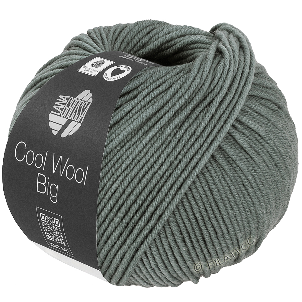 Lana Grossa COOL WOOL Big  Uni/Melange | 1040-gris vert